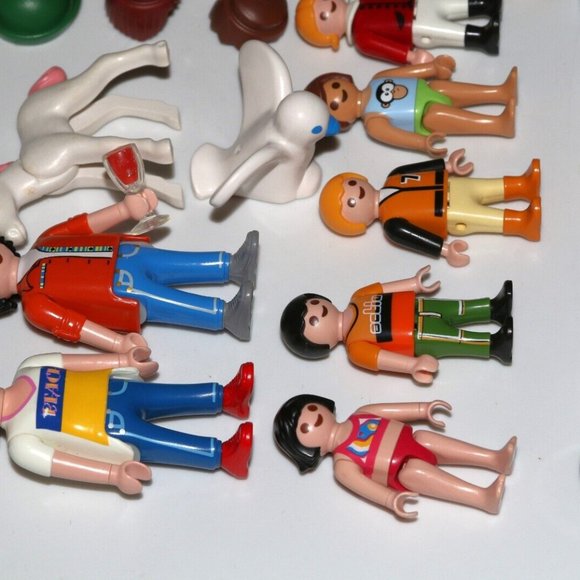 PLAYMOBIL FIGURES child boy woman man unicorn dove bird headgear accessories lot - Picture 4 of 7